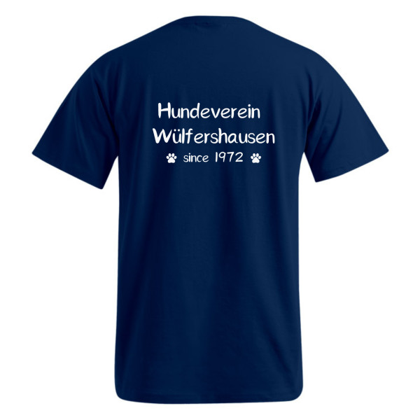 Herren T-Shirt Blau mit Logo und Initialen