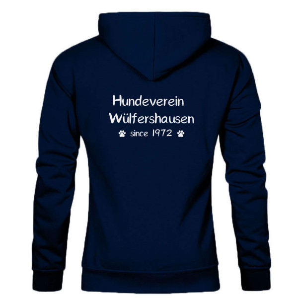 Herren Hoodie Blau mit Logo und Initialen