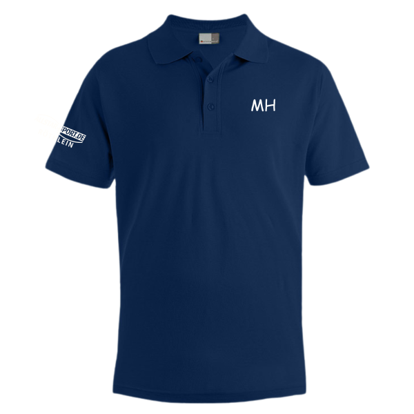 Polo Shirt Blau mit Logo und Initialen